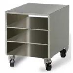 Meuble inox pour Machine sous-vide, sur roues, démontable Dimensions : 483x606xh673mm Meuble inox pour Machine sous-vide, sur roues, démontable Dimensions : 483x606xh673mm