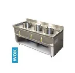 Fourneau wok 3 brûleurs en ligne DIAMOND Fourneau wok 3 brûleurs en ligne DIAMOND