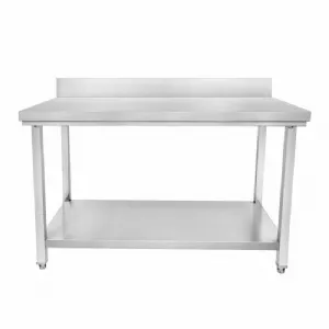 Table inox dmontable adosse avec tagre Largeur 600mm et Profondeur 600mm CUISTANCE 9010010