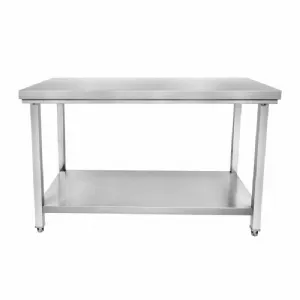 Table inox dmontable centrale avec tagre Largeur 1000mm et Profondeur 600mm CUISTANCE 9010003