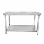 Table inox dmontable centrale avec tagre Largeur 1400mm et Profondeur 600mm CUISTANCE