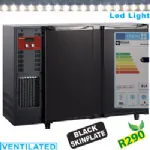 Arrière-bar réfrigéré 2 portes pleines battantes noir DIAMOND Arrière-bar réfrigéré 2 portes pleines battantes noir DIAMOND