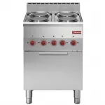 Fourneau 4 plaques électriques sur four électrique GN2/3 DIAMOND profondeur 600mm Fourneau 4 plaques électriques sur four électrique GN2/3 DIAMOND profondeur 600mm