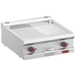 Plancha professionnelle électrique lisse/rainurée en chrome 2 zones DIAMOND profondeur 700mm Plancha professionnelle électrique lisse/rainurée en chrome 2 zones DIAMOND profondeur 700mm