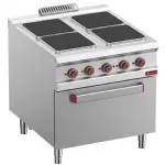 Fourneau électrique 4 plaques avec four GN 2/1 électrique DIAMOND Fourneau électrique 4 plaques avec four GN 2/1 électrique DIAMOND