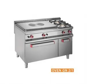 Fourneau 2 feux vifs avec plaque coup de feu sur four gaz gamme 900 DIAMOND G9/T2BFA12_PROMO