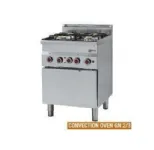 Fourneau 4 feux vifs gaz sur four électrique GN2/3 DIAMOND profondeur 600mm Fourneau 4 feux vifs gaz sur four électrique GN2/3 DIAMOND profondeur 600mm