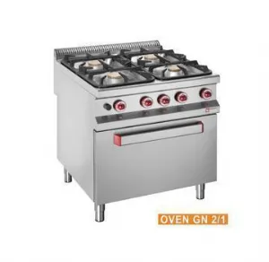 Fourneau 4 feux vifs sur four gaz gamme 900 DIAMOND G9/4BF8-N_PROMO