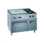 Fourneau plaque coup de feu et 2 feux vifs sur four gaz GN1/1 DIAMOND Fourneau plaque coup de feu et 2 feux vifs sur four gaz GN1/1 DIAMOND