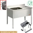 Plonge inox 1 bac gouttoir  droite 1400x700mm DIAMOND - L1410D-KD L1410D-KD_PROMO