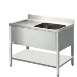 Plonge inox 1 bac avec égouttoir à gauche 1200x600mm DIAMOND Plonge inox 1 bac avec égouttoir à gauche 1200x600mm DIAMOND