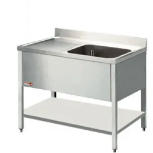 Plonge inox 1 bac avec gouttoir  gauche 1400x700mm DIAMOND - L1411S L1411S_PROMO