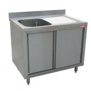 Plonge inox sur meuble 1 bac avec gouttoir  droite 1400x700mm DIAMOND - L1411D-AS L1411D-AS_PROMO