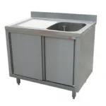 Plonge inox sur meuble 1 bac avec égouttoir à gauche 1400x700mm DIAMOND - L1411S-AS Plonge inox sur meuble 1 bac avec égouttoir à gauche 1400x700mm DIAMOND - L1411S-AS