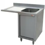 Plonge inox sur meuble 1 bac avec égouttoir à gauche 1400x700mm DIAMOND - L1411VS-AS Plonge inox sur meuble 1 bac avec égouttoir à gauche 1400x700mm DIAMOND - L1411VS-AS