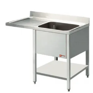 Plonge inox 1 bac avec gouttoir  gauche 1400x700mm DIAMOND - L1411VS L1411VS_PROMO