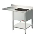 Plonge inox 1 bac avec gouttoir  gauche 1400x700mm DIAMOND - L1411VS