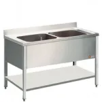 Plonge inox 2 bacs sans égouttoir 1400x700mm DIAMOND Plonge inox 2 bacs sans égouttoir 1400x700mm DIAMOND