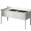 Plonge inox 2 bacs gouttoir  gauche 1600x700mm DIAMOND - L1620S-KD