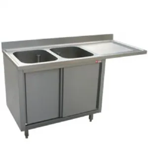 Plonge inox sur meuble 2 bacs avec gouttoir  droite 1600x700mm DIAMOND - L1621VD-AS L1621VD-AS_PROMO