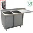 Plonge inox sur meuble 2 bacs avec gouttoir  droite 1600x700mm DIAMOND - L1621VD-AS L1621VD-AS_PROMO