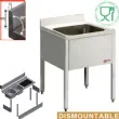 Plonge inox 1 bac sans gouttoir 700x700mm DIAMOND - L710-KD L710-KD_PROMO