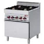 Fourneau 4 feux vifs gaz sur four gaz DIAMOND profondeur 650mm Fourneau 4 feux vifs gaz sur four gaz DIAMOND profondeur 650mm