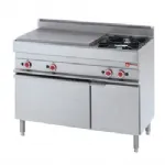 Fourneau 2 feux et plaque coup de feu sur four gaz DIAMOND profondeur 650mm Fourneau 2 feux et plaque coup de feu sur four gaz DIAMOND profondeur 650mm