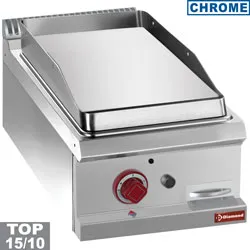 Plancha professionnelle gaz lisse en chrome 1 zone DIAMOND profondeur 700mm G7/PLCD4T_PROMO