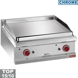 Plancha professionnelle gaz lisse en chrome 2 zones DIAMOND profondeur 700mm G7/PLCD7T_PROMO