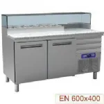 Table pizza 2 portes avec vitrine et 3 tiroirs neutres DIAMOND Table pizza 2 portes avec vitrine et 3 tiroirs neutres DIAMOND
