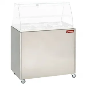 Meuble inox support vitrine VBE-311 sur roulettes DIAMOND MEX-RG3_PROMO