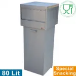 Poubelle inox snacking 80 litres DIAMOND - PCR / SK