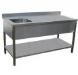 Table du chef inox cuve  gauche 1800x700mm DIAMOND - TV1871SA TV1871SA_PROMO