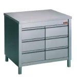 Meuble inox central 6 tiroirs 800x700mm DIAMOND - TACS87/M Meuble inox central 6 tiroirs 800x700mm DIAMOND - TACS87/M
