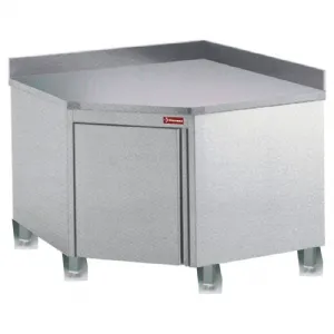 Meuble inox d'angle avec dosseret 1000x1000mm DIAMOND - TAN100A/M TAN100A/M_PROMO