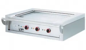 Plancha professionnelle Teppanyaki lectrique 3 zones  poser DIAMOND TPE3-15/T_PROMO