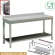 Table inox murale dmontable Largeur 700mm - Profondeur 700mm DIAMOND - TL771A/KD TL771A/KD_PROMO