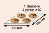 Four  pizza lectrique 1 chambre 4 pizzas TORNATI FORNI FP 172B_PROMO