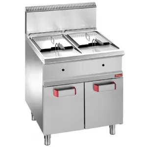 Friteuse professionnelle gaz 2x14 litres sur placard DIAMOND G7/F28A7_PROMO