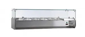 Vitrine à ingrédients réfrigérée à poser 1500mm pour bacs GN 1/3 L2G Vitrine à ingrédients réfrigérée à poser 1500mm pour bacs GN 1/3 L2G