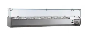 Vitrine à ingrédients réfrigérée à poser 1800mm pour bacs GN 1/3 L2G Vitrine à ingrédients réfrigérée à poser 1800mm pour bacs GN 1/3 L2G