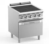 Fourneau 4 plaques électriques intégrées sur four électrique ventilé MBM - DOMINA PRO 700 Fourneau 4 plaques électriques intégrées sur four électrique ventilé MBM - DOMINA PRO 700