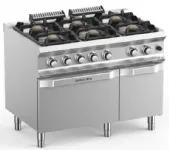 Fourneau 6 feux vifs sur four gaz + placard fermé MBM - DOMINA PRO 700 Fourneau 6 feux vifs sur four gaz + placard fermé MBM - DOMINA PRO 700