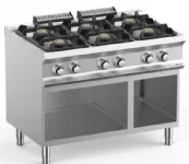 Fourneau 6 feux vifs sur placard ouvert MBM - DOMINA PRO 700 Fourneau 6 feux vifs sur placard ouvert MBM - DOMINA PRO 700