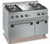 Fourneau 4 feux vifs avec plaque mijotage sur four gaz GN2/1 MBM - MAGISTRA 700 Fourneau 4 feux vifs avec plaque mijotage sur four gaz GN2/1 MBM - MAGISTRA 700