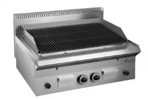 Grill charcoal pierres de lave double  gaz MBM profondeur 650mm GPL865G_PROMO