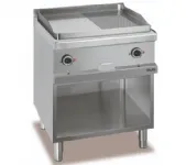 Plancha professionnelle électrique lisse et rainurée 2 zones sur placard ouvert MBM - MAGISTRA 700 Plancha professionnelle électrique lisse et rainurée 2 zones sur placard ouvert MBM - MAGISTRA 700