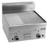Plancha professionnelle gaz lisse et rainurée 2 zones MBM profondeur 600mm Plancha professionnelle gaz lisse et rainurée 2 zones MBM profondeur 600mm