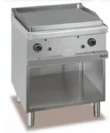 Plancha professionnelle gaz rainurée 2 zones sur placard ouvert MBM - MAGISTRA 700 Plancha professionnelle gaz rainurée 2 zones sur placard ouvert MBM - MAGISTRA 700